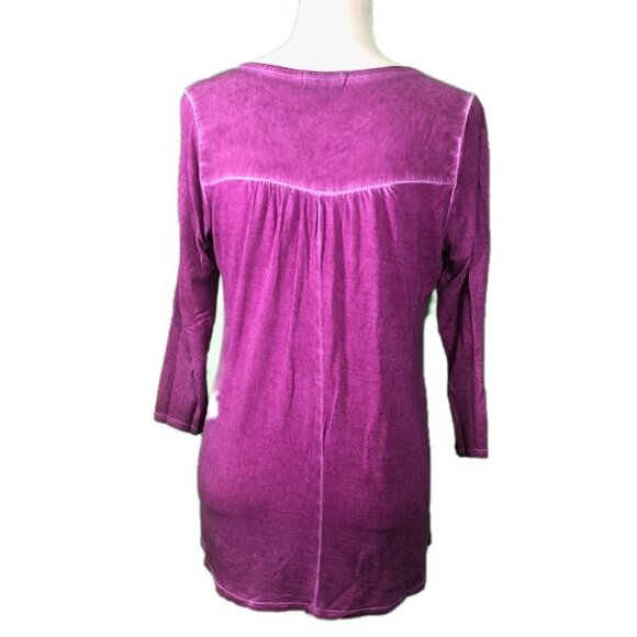 ONE WORLD (PS) Magenta Boho Style Tunic - Picture 3 of 6